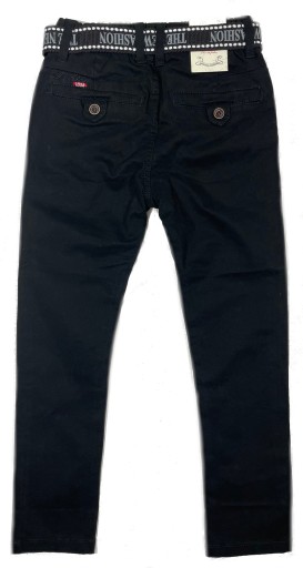 Spodnie eleganckie 5320 NA GUMCE 10A-134/140 czarne elastyczne