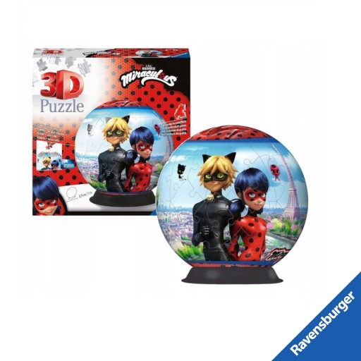 Puzzle Ravensburger 72 elementów Ravensburger Puzzle Kula 3D Miraculous