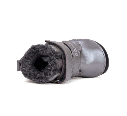 Buty zimowe, śniegowce dziecięce DD step barefoot W070-52214A Dark Grey 23