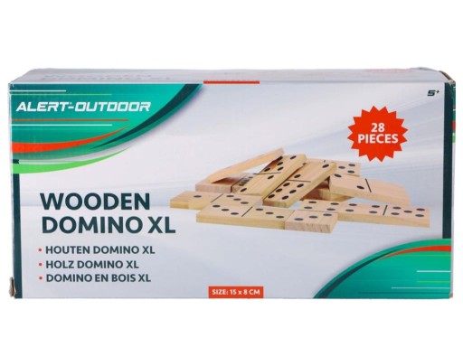 ALERT GRA DOMINO XL DREWNIANA DO UŻYTKU NA ZEWNĄTRZ 8X15 CM 28EL.