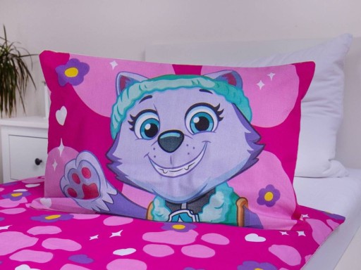 Komplet pościeli Jerry Fabrics Psi Patrol różowy 100x135 cm, 40x60 cm