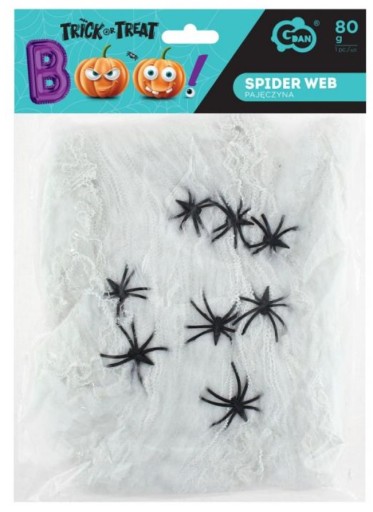 PAJĘCZYNA Biała PAJĄKI 80g Party Halloween