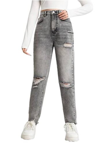 SHEIN SPODNIE JEANSOWE MŁODZIEŻOWE SZARE 158 ŁSF