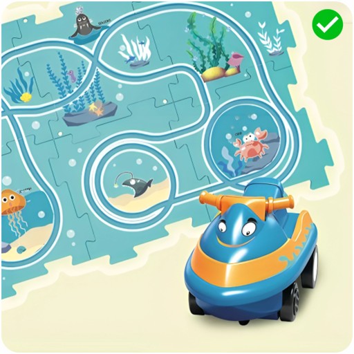 PUZZLE DLA DZIECI INTERAKTYWNE TOR KOLEJOWY Z PUZZLI TORY LOGICZNE OCEAN