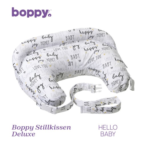 CHICCO Boppy Deluxe poduszka rogal do karmienia 4w1 NAPISY