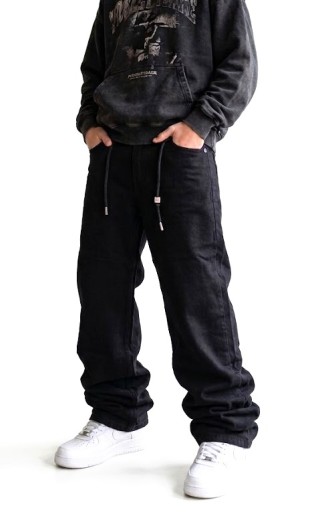 Spodnie Jeansy Chłopięce BAGGY Szerokie WIDE LEG, jeansowe dla chłopca 146
