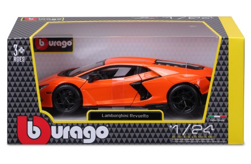 Samochód osobowy Lamborghini Revuelto 1:24 Bburago pomarańczowy metalowy