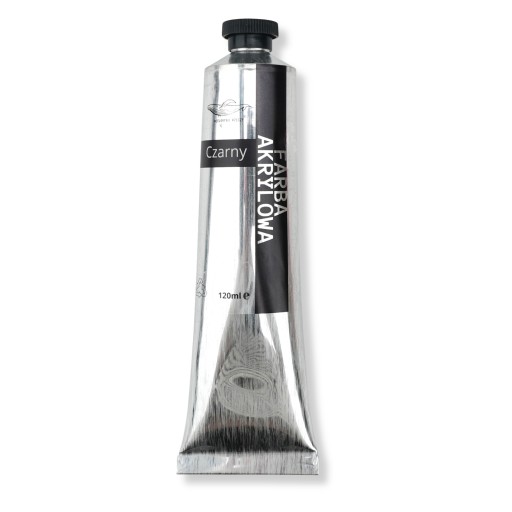 Farba akrylowa 120ml artystyczna Czarna Wielorybie Rzeczy
