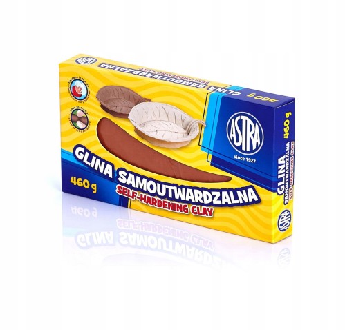 Glina RZEŹBIARSKA Do Modelowania SAMOUTWARDZALNA Astra Terakota Kostka 460g
