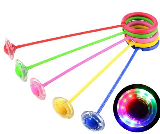 Hula-hoop Skipper świecący LED wielokolorowy 60 cm