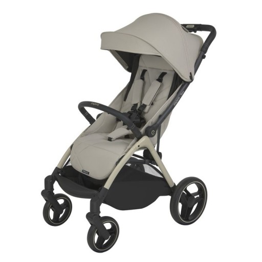Wózek spacerowy Espiro Flow brązowo-beżowy aluminiowy składany na płasko