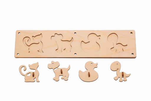 EKO PUZZLE ZWIERZĄTKA DO TABLICY MANIPULACYJNEJ