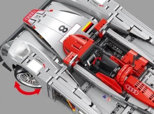 Mould King 23044 Samochód wyścigowy Audi R8 LM-P