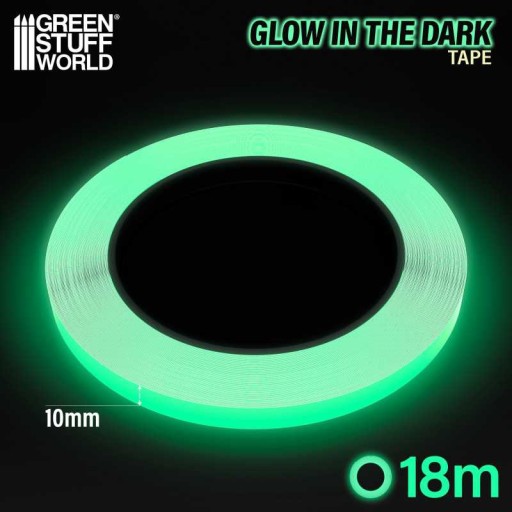 Glow in the dark tape 10mm - fosforyzująca taśma