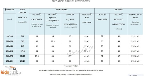 Made in Italy garnitur dziecięcy zielony rozmiar 98