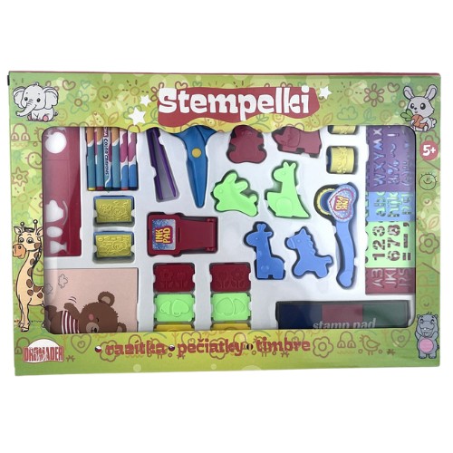 PIECZĄTKI DLA DZIECI STEMPELKI STEMPLE ZESTAW KREATYWNY PREZENT DLA DZIECI