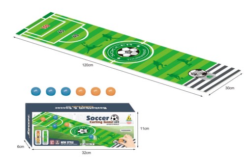 GRA ZRĘCZNOŚCIOWA SOCCER CURLING 120x30 CM ZESTAW PIŁKARSKI DLA DZIECI