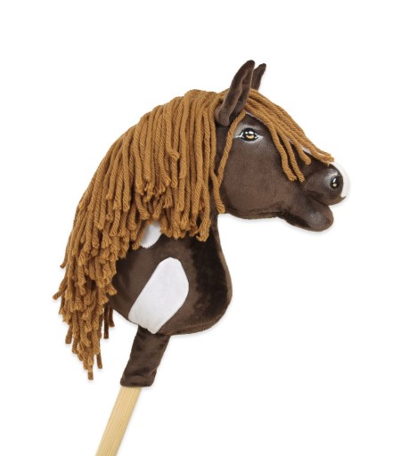 Hobby Horse Mały koń na kiju Premium - western ciemnogniady z ciemną grzywą