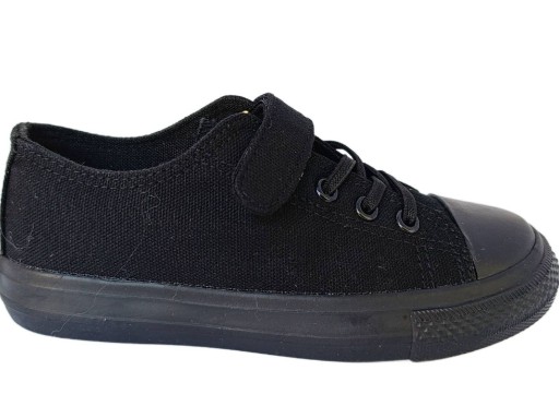 Wygodne trampki rzep + gumy r34 all black P8-143