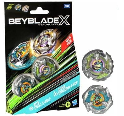 BEYBLADE X - BITE CROC 3-60LF (ATTACK)+STING UNICORN 4-60P (BALANCE)