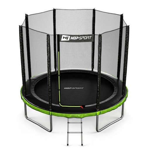 Trampolina z siatką zewnętrzną Hop-Sport 8ft 244 cm czarno-zielona