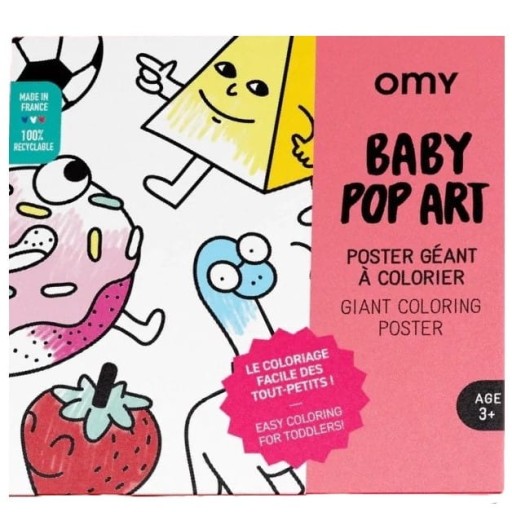 OMY Gigantyczna kolorowanka XXL podłogowa 70x100 Baby Pop Art