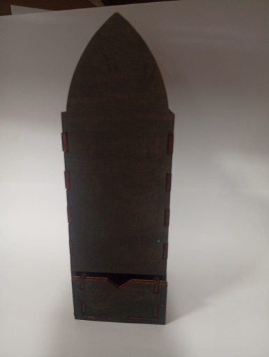 GOTYCKA DREWNIANA WIEŻA DO KOŚCI DICE TOWER HEBAN 18,5 CM + KLEJ