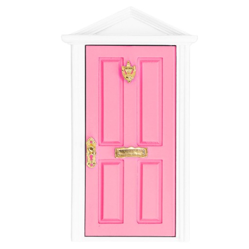 Mini drewniane drzwi jasny kolor żywy detale gadsze krawędź Dollhouse DF