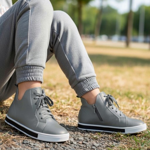 Bessky buty sportowe skóra ekologiczna szary rozmiar 34