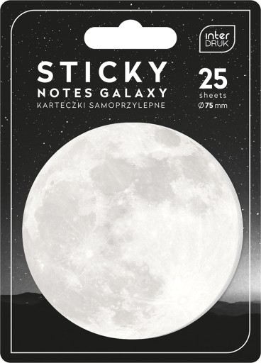 Karteczki samoprzylepne Interdruk do notatek karteczki mini notes księżyc