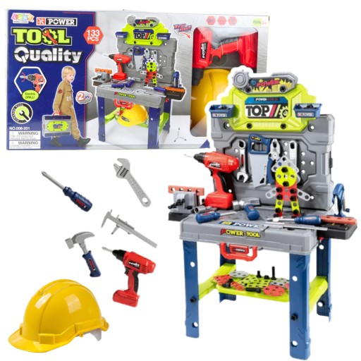 DLA DZIECI 2W1 STOLIK MAJSTERKOWICZA AKCESORIA