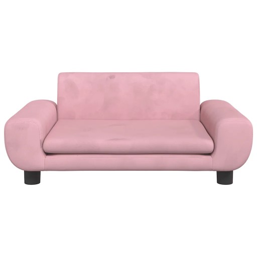 Dziecięca sofa aksamitna 70x45x33 różowa