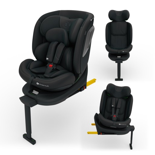 Kinderkraft obrotowy fotelik samochodowy I-360 i-Size 40-150 ISOFIX z nogą