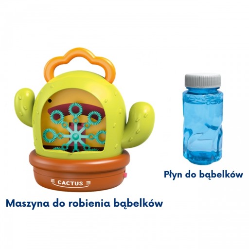 DLA DZIECI INTERAKTYWNY KAKTUS MASZYNA DO BANIEK MYDLANYCH