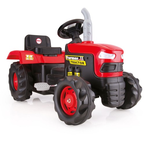 DOLU Duży traktor na pedały, czerwony