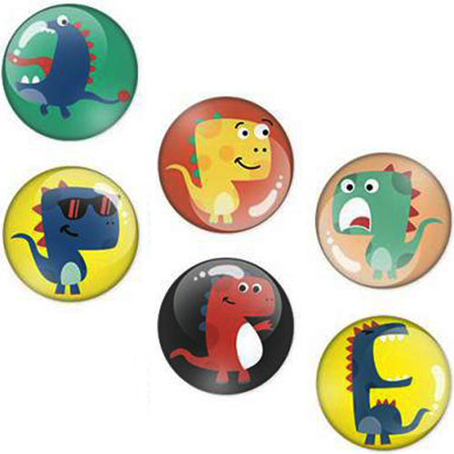 MAGNESY na Lodówkę DINOZAURY 6 sztuk Zestaw