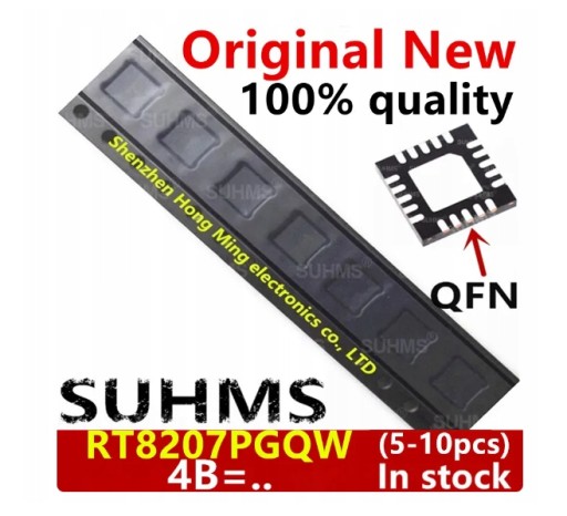 Zdjęcie oferty: Nowy RT8207P RT8207PG RT8207PGQ RT8207PGQW 4B = 1D 4B = .. QFN-20 Chipset