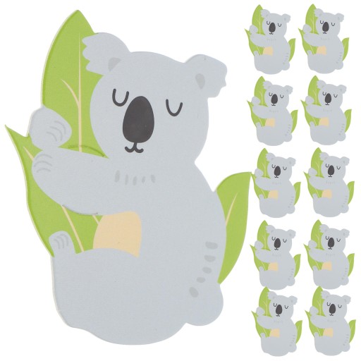 100 SZTUK KARTEK Z WIADOMOŚCIĄ I OPAKOWANIEM NA LIZAKI DLA DZIECI KOALA