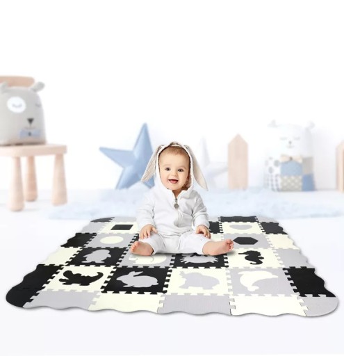 Mata Puzzle Piankowe Edukacyjna Duża 36szt + Torba