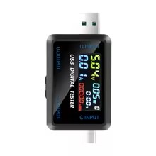 Zdjęcie oferty: Tester 10w1 Miernik napięcia Woltomierz Amperomierz USB USB C Kolorowy LCD