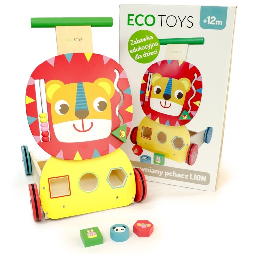 Pchacz Ecotoys Lew drewniany MA088