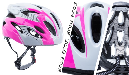 Kask Rowerowy Dziecięcy na Hulajnogę Rolki dla Dziewczynki Dzieci 48-55 cm