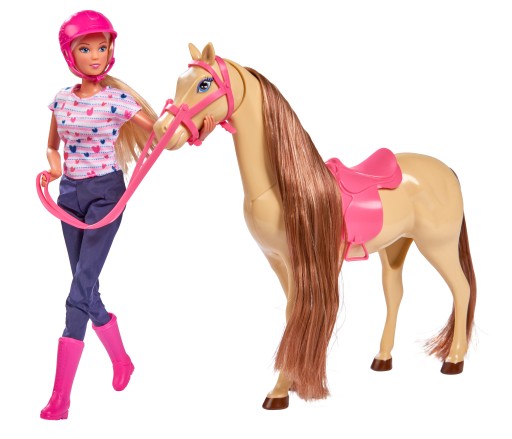 Lalka Simba Toys Steffi Love z koniem w stroju dżokejki SI-5730939