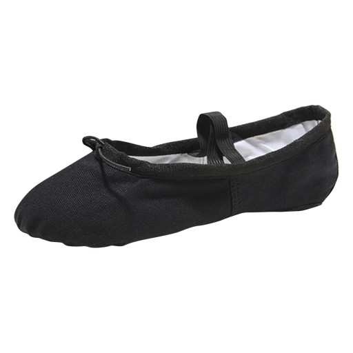 Lightweight Girls Canvas Ballet Shoes Ballet Slipper for Kids Black 34