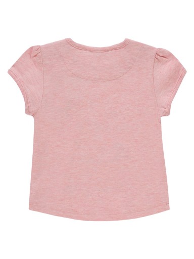 Różowy dziewczęcy T-shirt z nadrukiem Kanz, r. 56