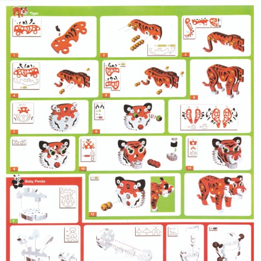 KLOCKI PIANKOWE DUŻE KONSTRUKCYJNE 3D UKŁADANKA KOALA TYGRYS