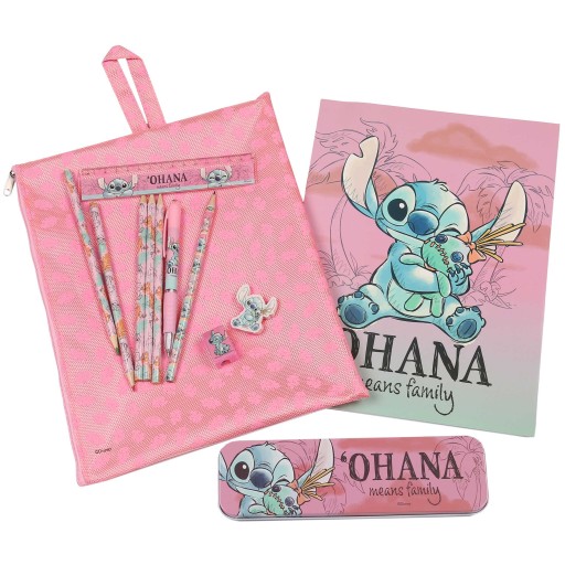 DISNEY Stitch DUŻY zestaw szkolny, Artykuły piśmiennicze, komplet papaterii