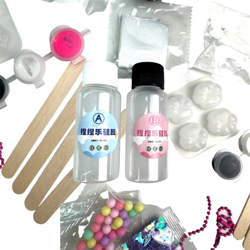 ZESTAW DIY GNIOTKI KOCIA ŁAPKA SQUISHY KREATYWNY SLIME 28el