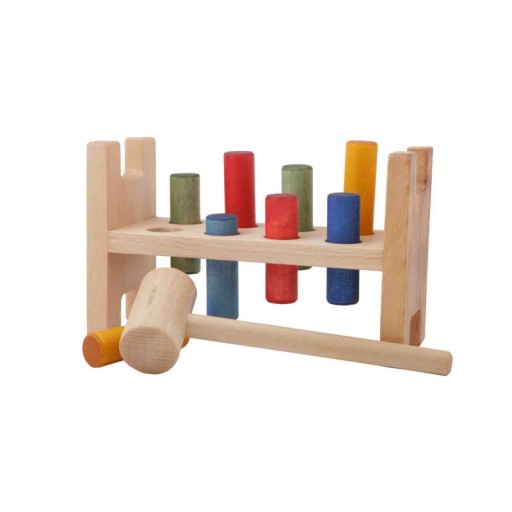 Wooden Story zabawa gra drewniana przebijak drewniane klocki młotek