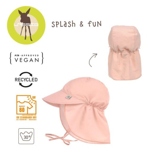 Lassig - Czapka z Daszkiem Pink uv 50+ 0-6 miesięcy